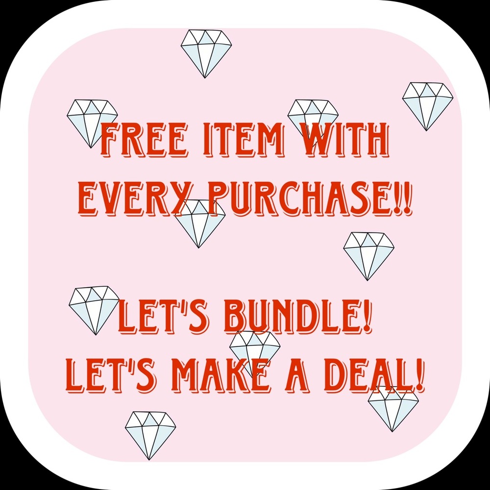 Let’s make some deals!! Free item with every purchase over $10!!